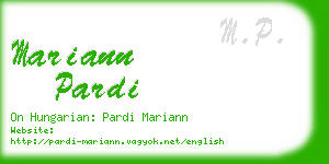 mariann pardi business card